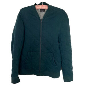 CLUB Monaco Emerald Green Quilted Bomber Jacket